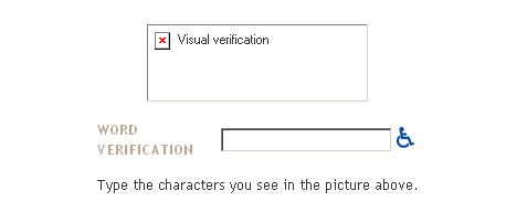 Manglende bilde ved bruk av CAPTCHA hos Blogger