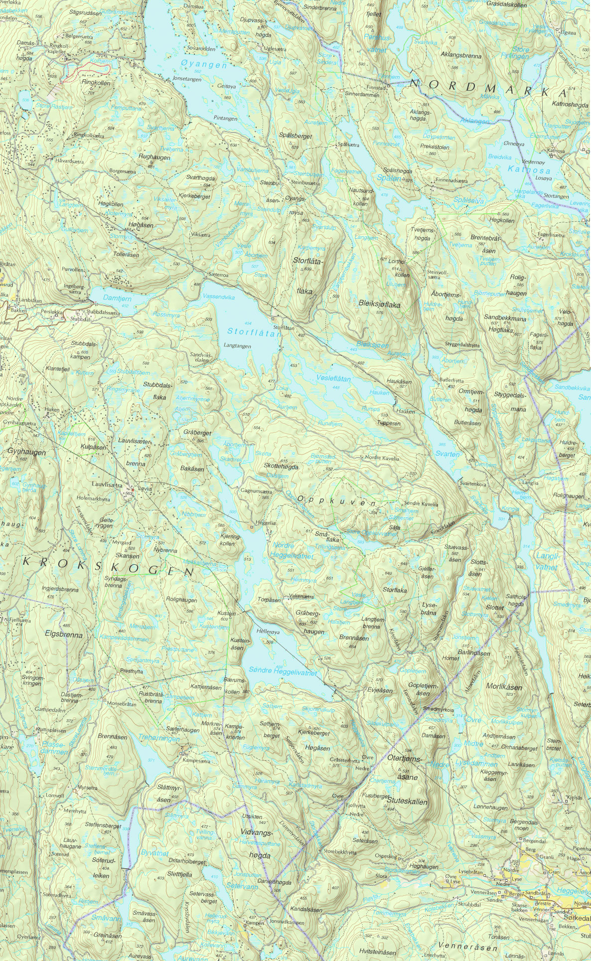Kart over Krokskogen