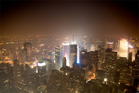 Nattbilde av New York