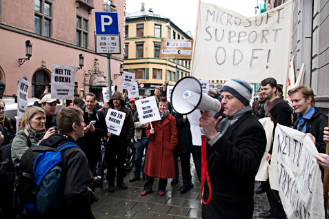 Demonstrasjon mot OOXML i Oslo